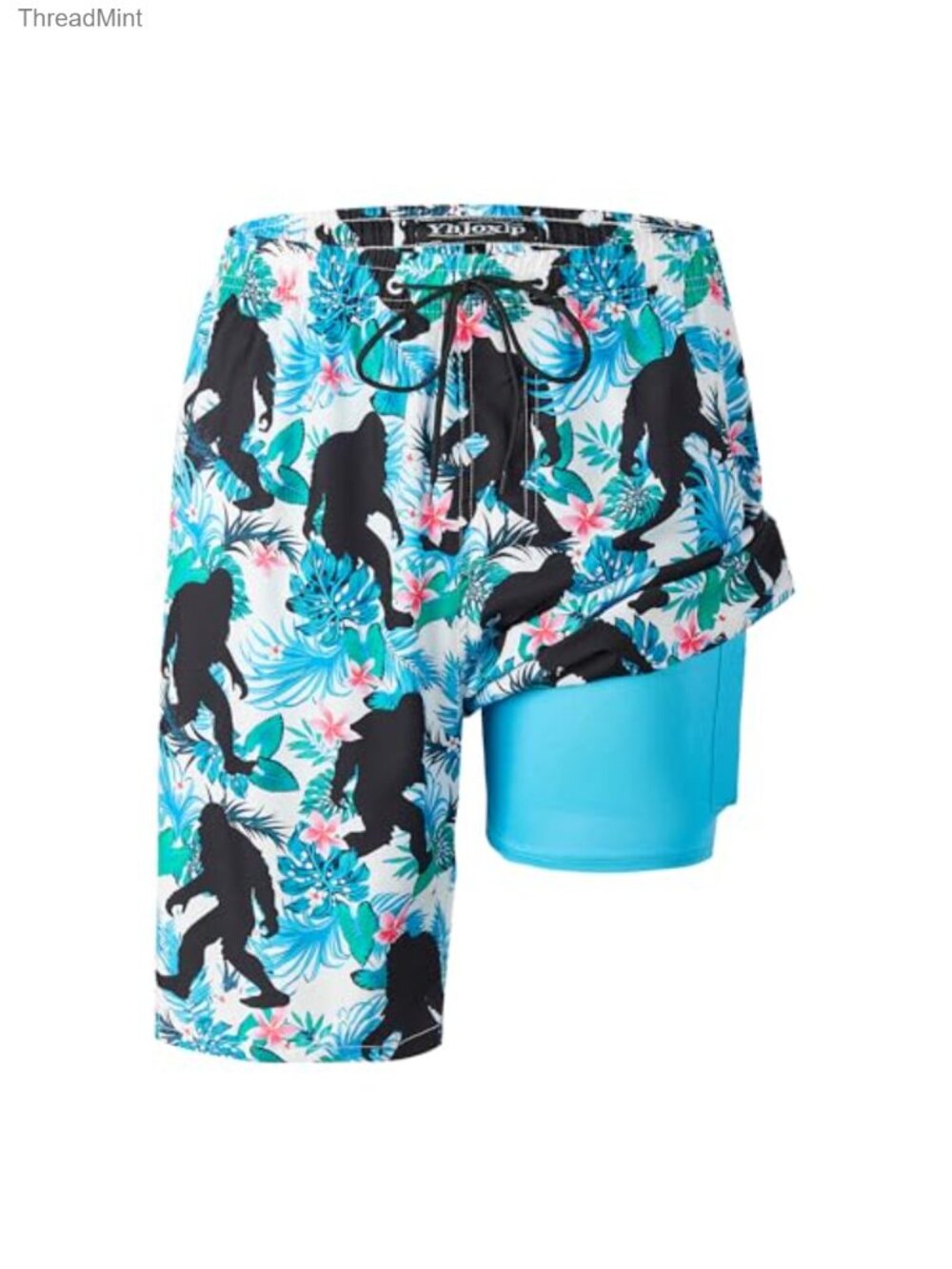 Men's 9" Inseam Swim Trunks Board Shorts Compression Liner Quick Dry